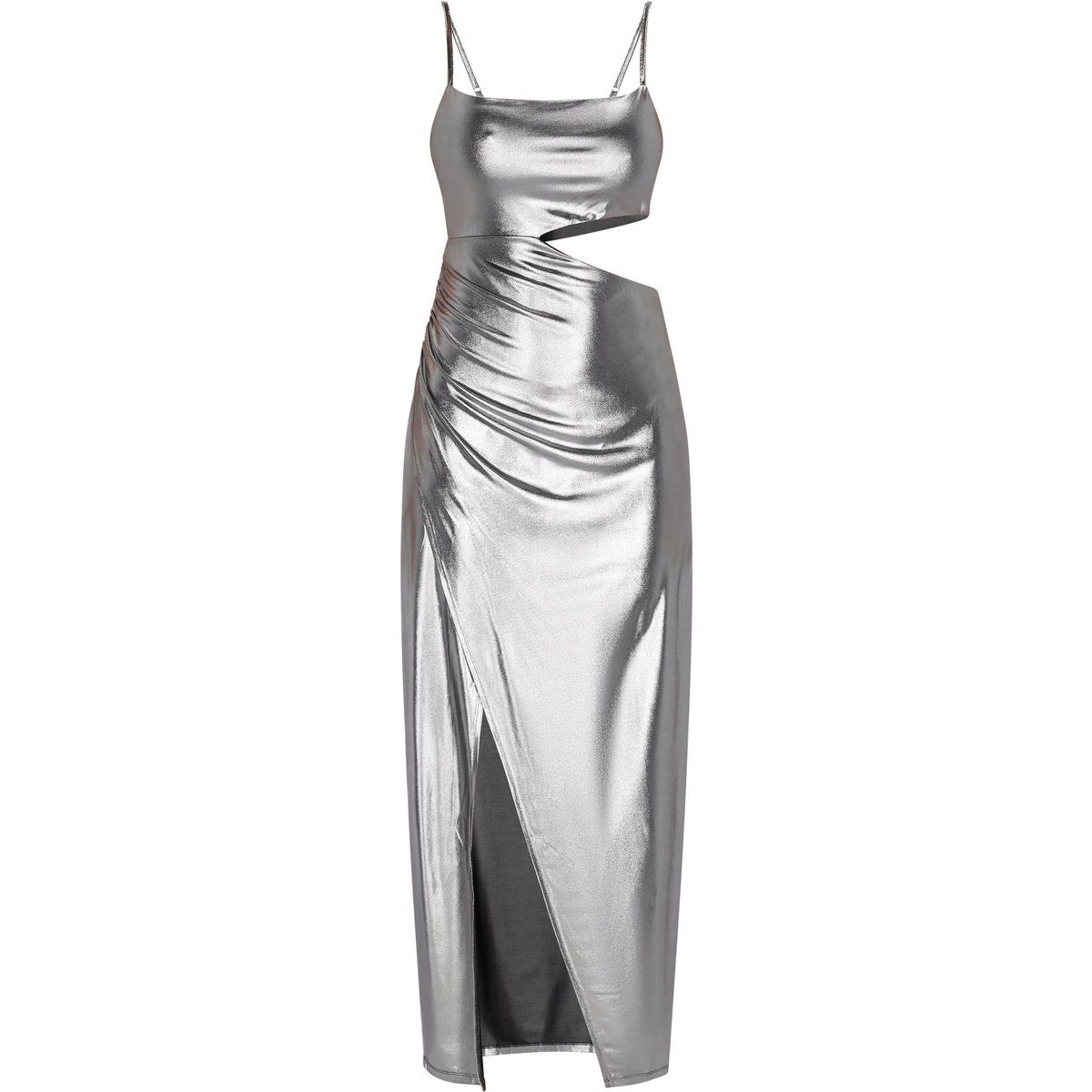 Drapiertes Maxikleid mit Cut-Out