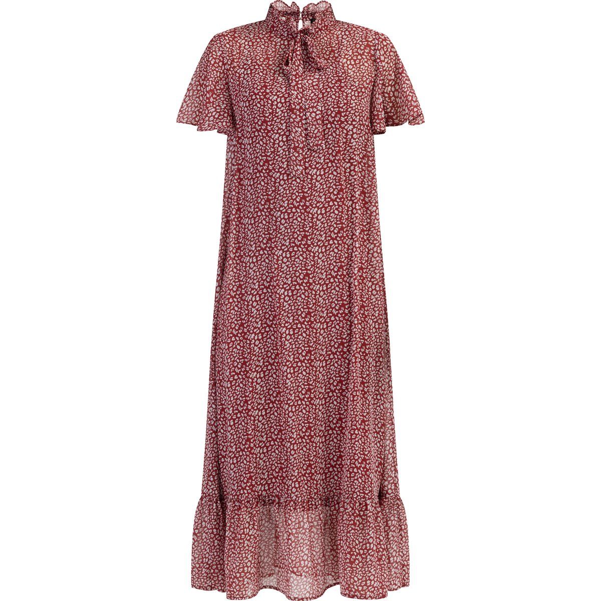 Fließendes Chiffon-Midi mit Schluppe