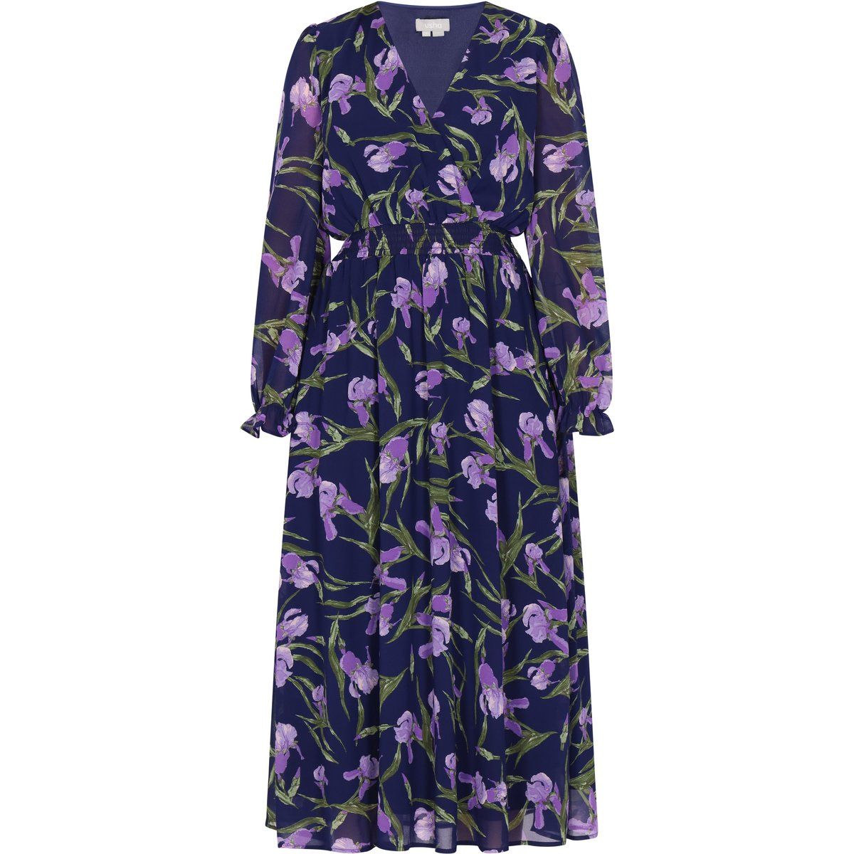 Wickel-Maxikleid mit Blumenmuster