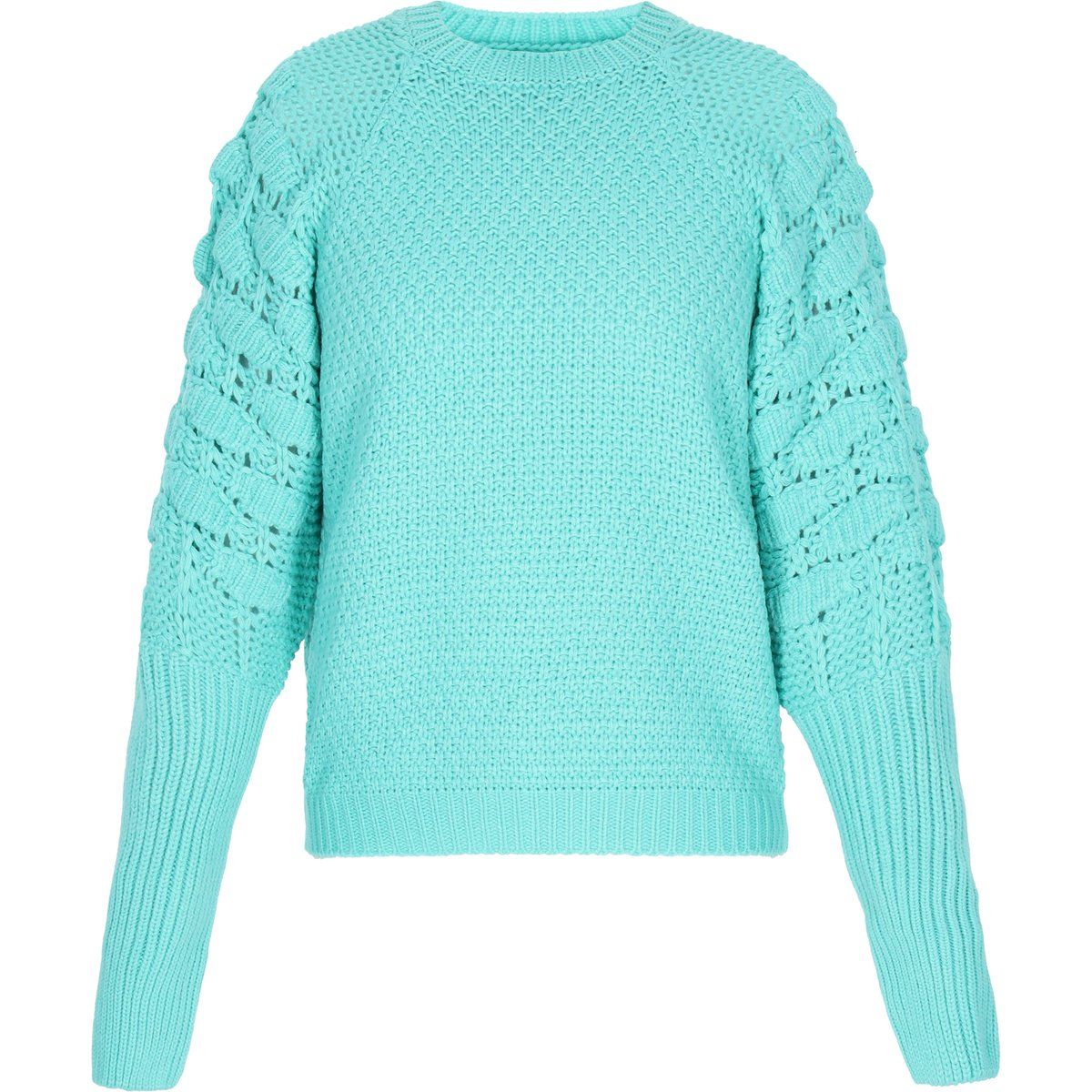 Strukturierter Strickpullover mit Laternenärmeln
