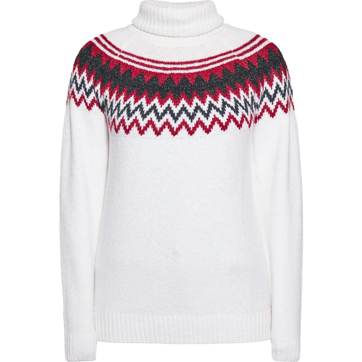 Nordischer Rollkragenpullover mit Muster