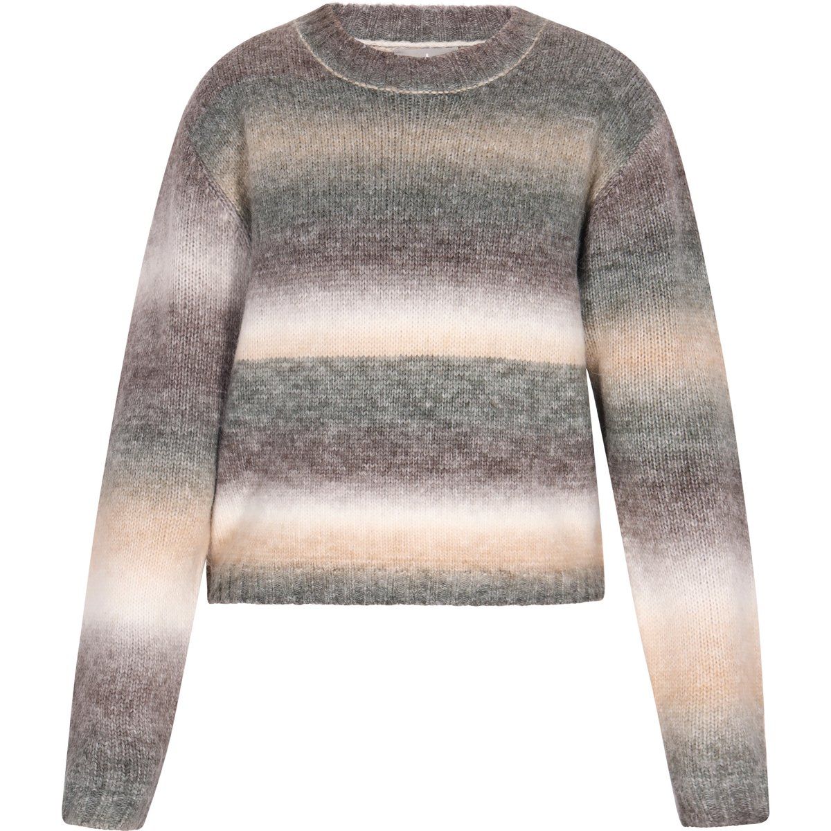 Kurzstrickpullover mit Ombré-Muster