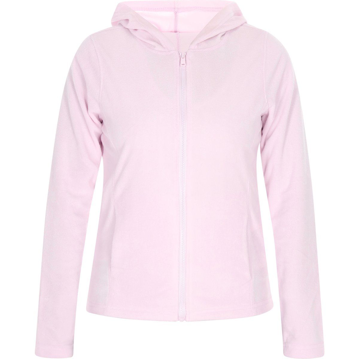 Fleecejacke mit Kapuze und Reißverschluss