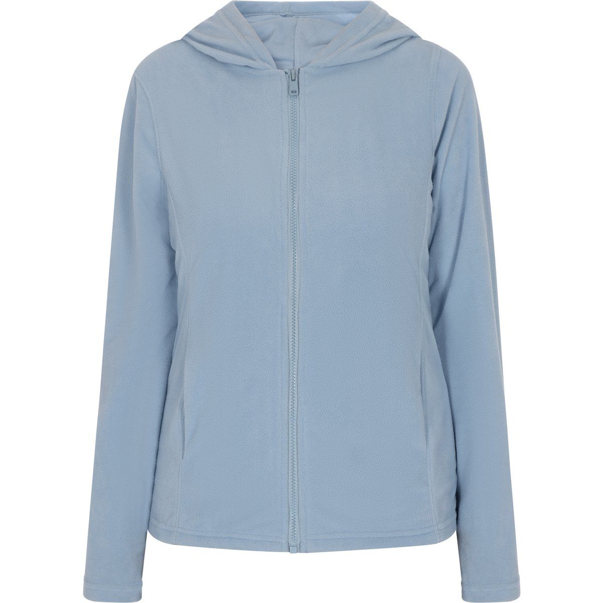 Fleecejacke mit Kapuze und Reißverschluss