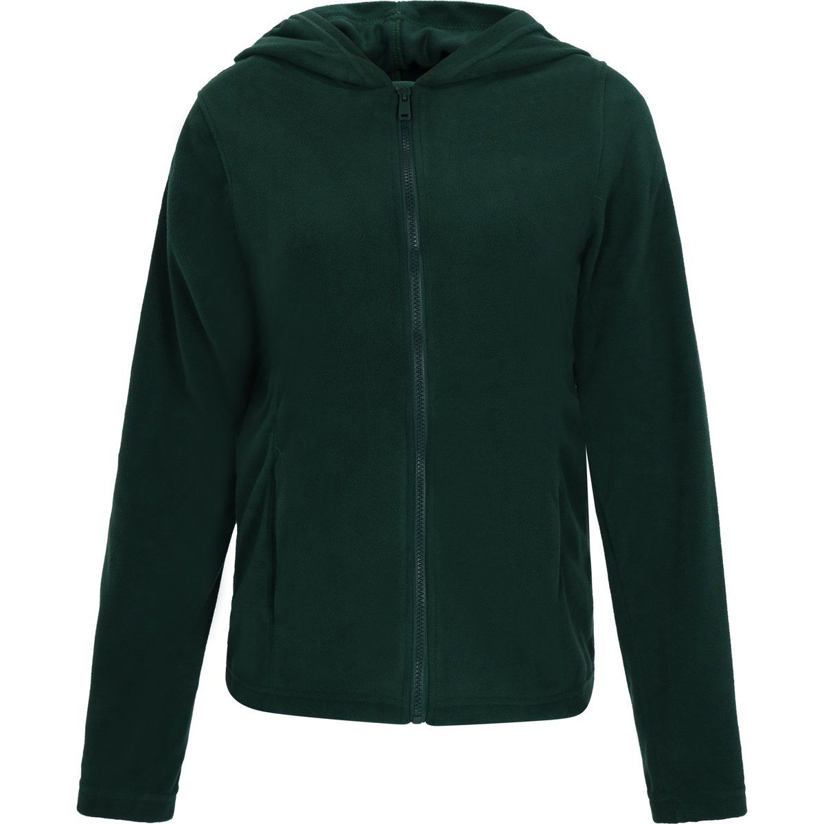 Fleecejacke mit Kapuze und Reißverschluss