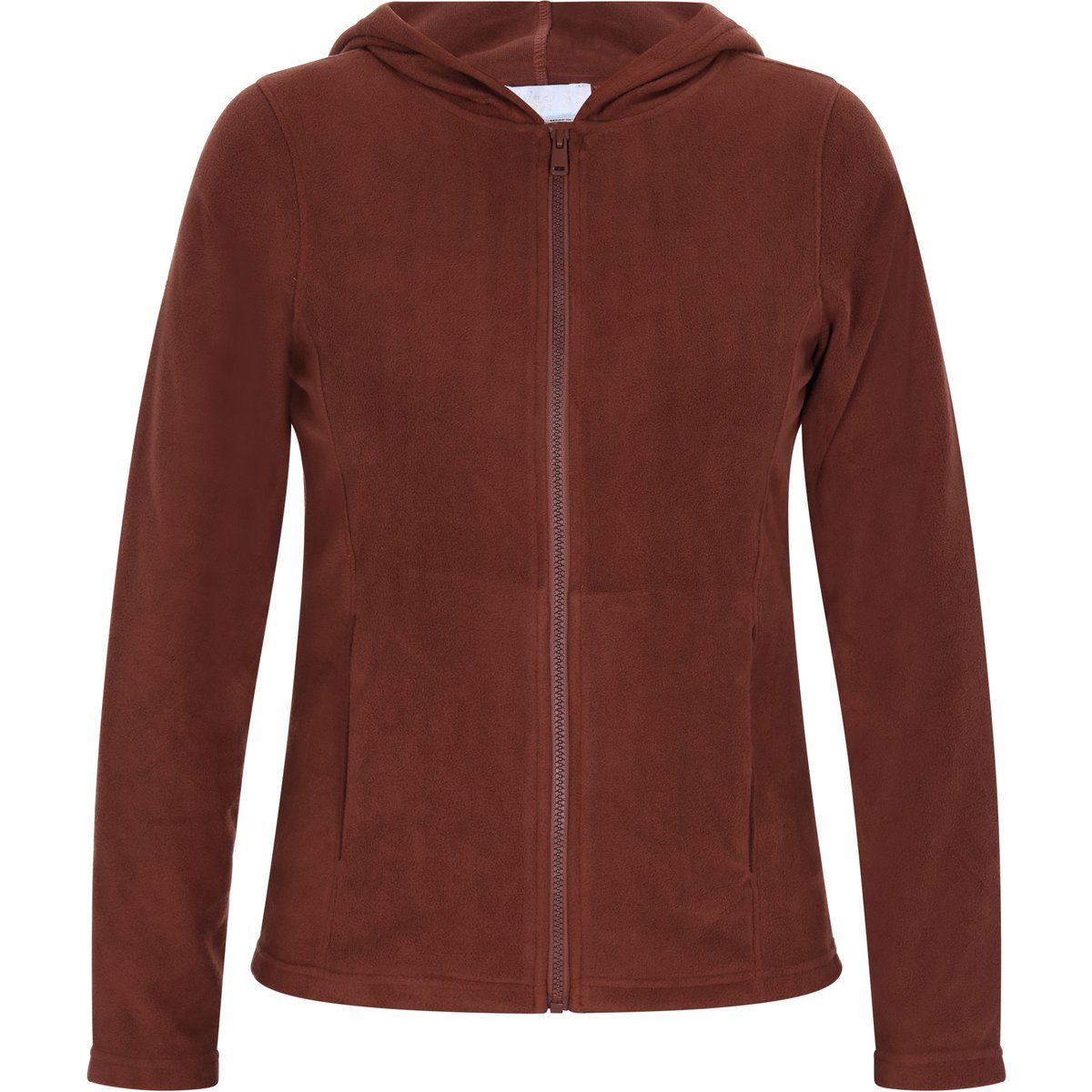 Fleecejacke mit Kapuze und Reißverschluss