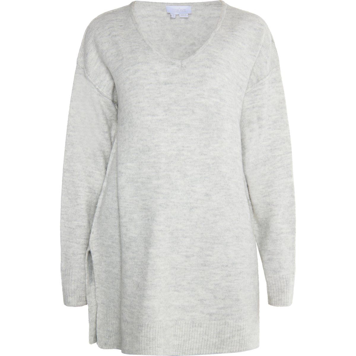 Minimalistischer V-Ausschnitt Longpullover