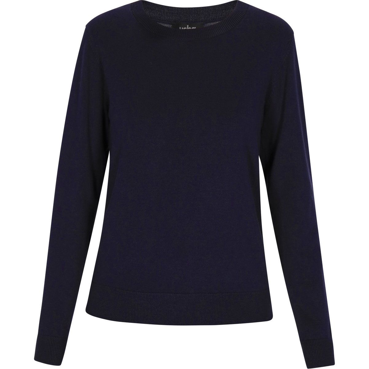 Klassischer Feinstrickpullover mit Rundhalsausschnitt