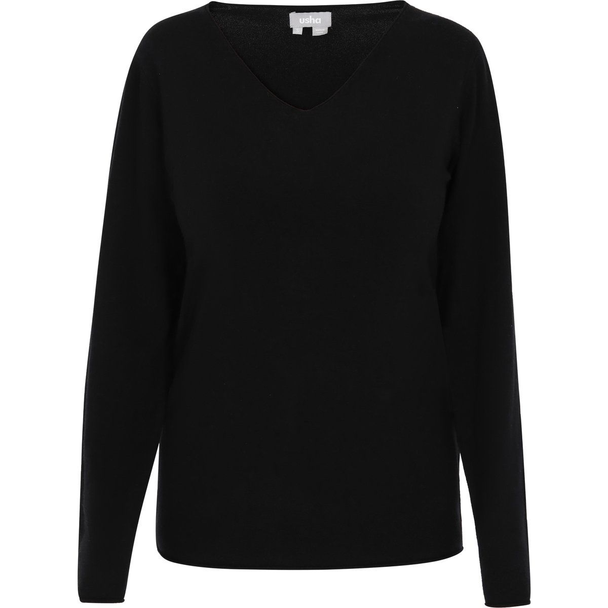 Weicher Strickpullover mit V-Ausschnitt