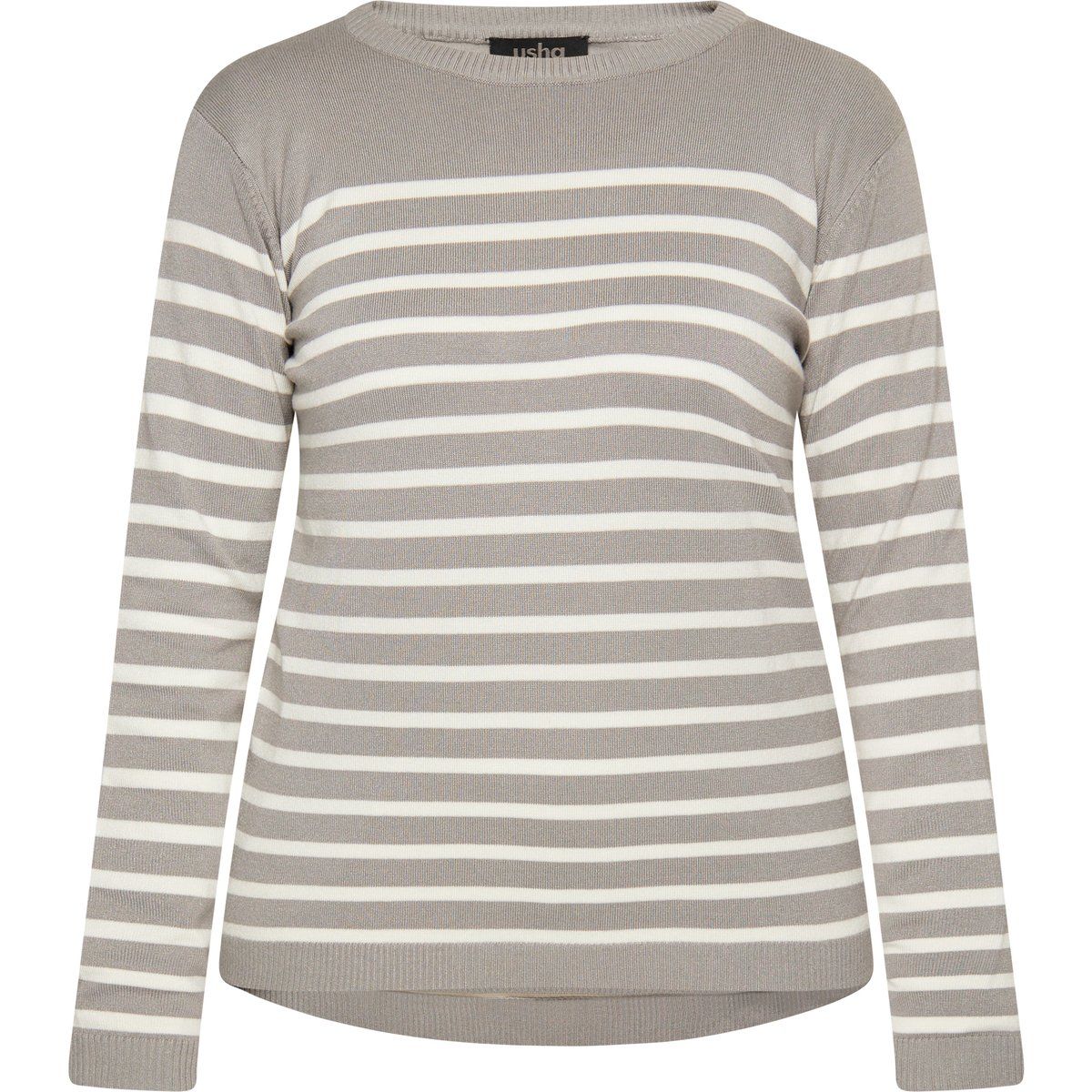 Feinstrick-Pullover mit horizontalen Streifen