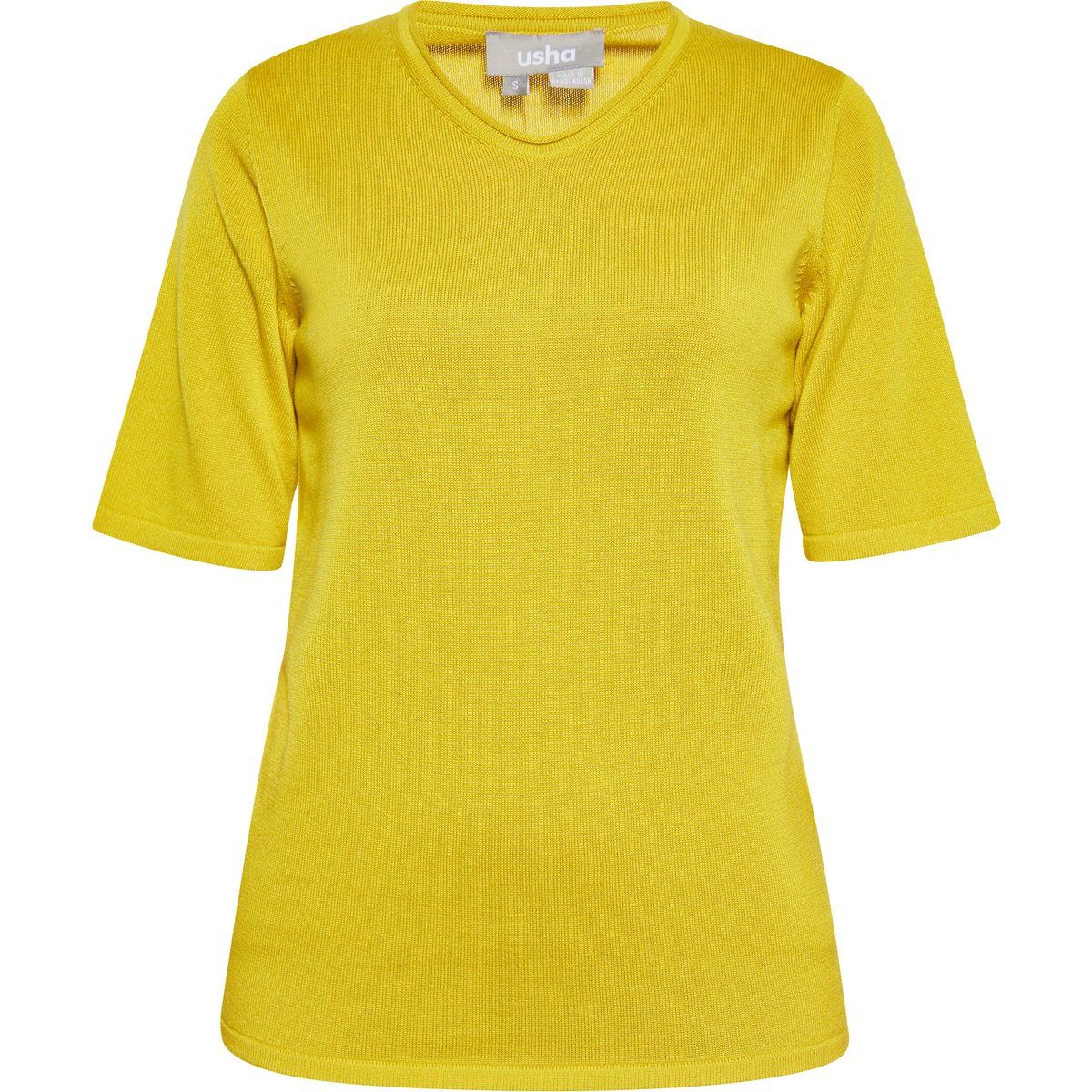 Leichter Feinstrick-Kurzarmpullover