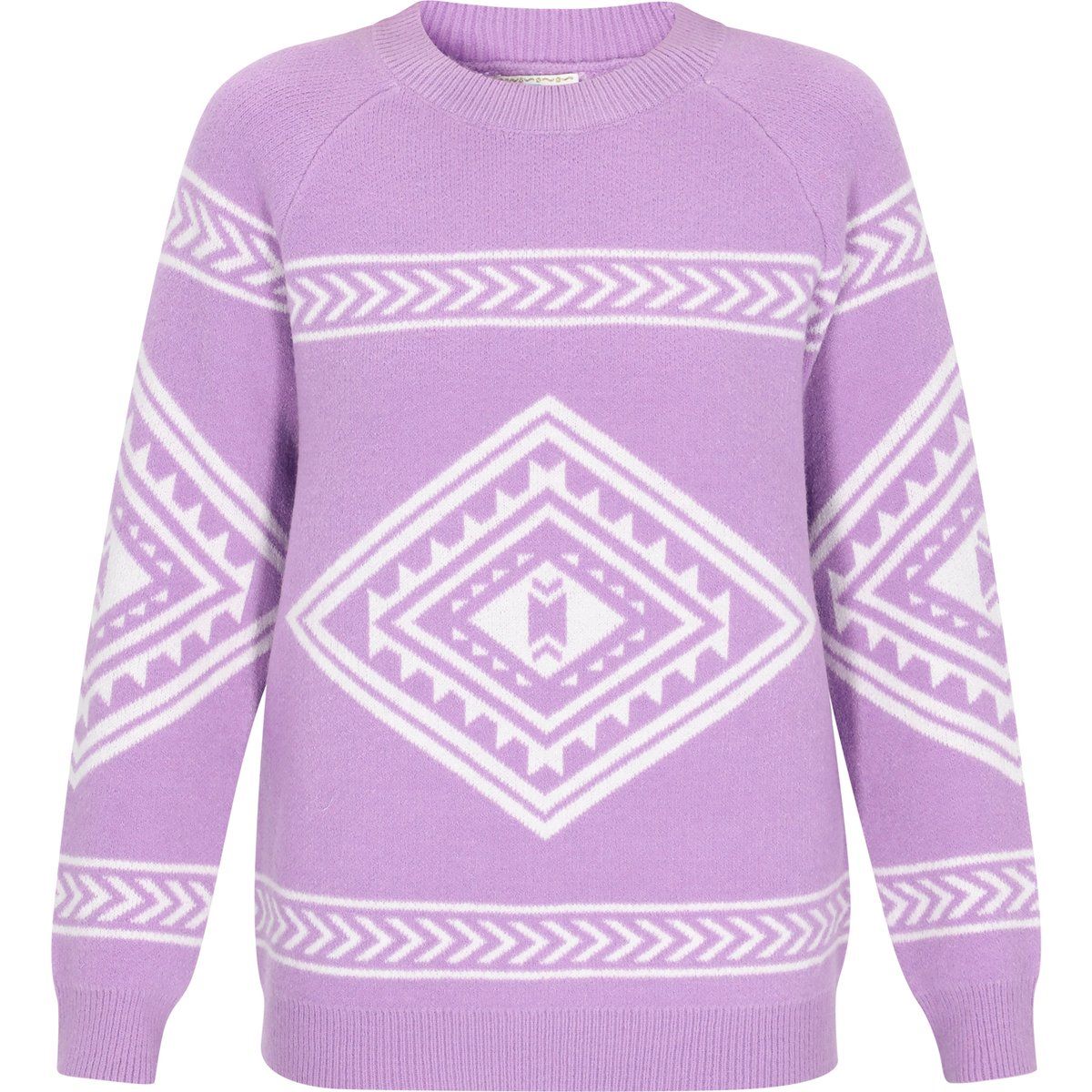 Boho-Strickpullover mit Azteken-Motiv