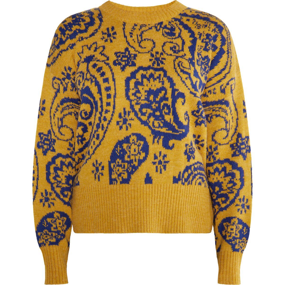 Lockerer Jacquard-Paisleypullover