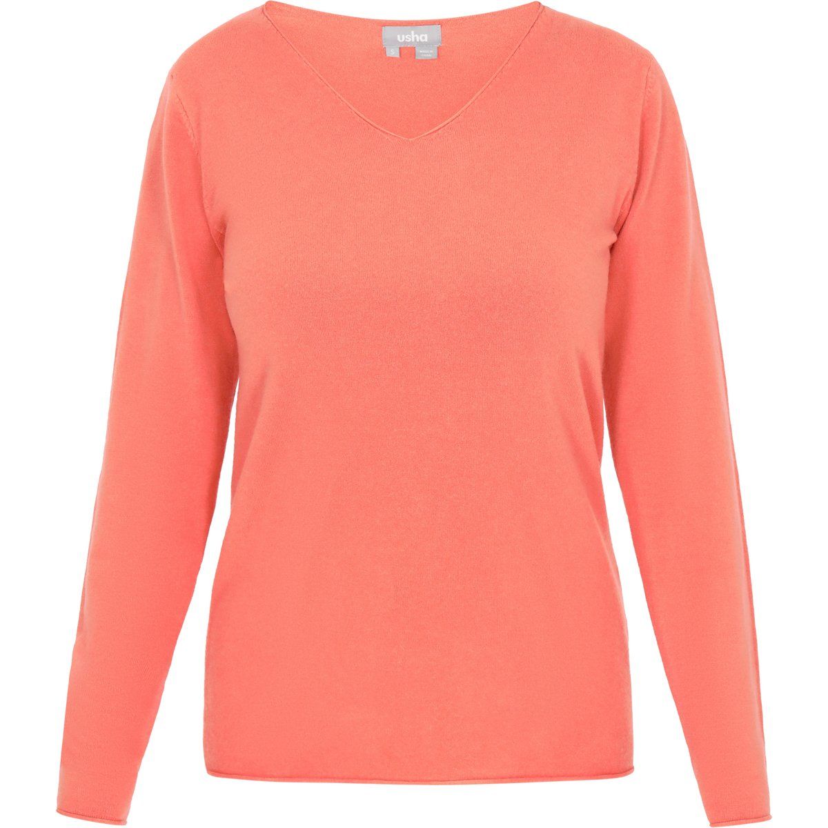 Klassischer Strickpullover mit V-Ausschnitt