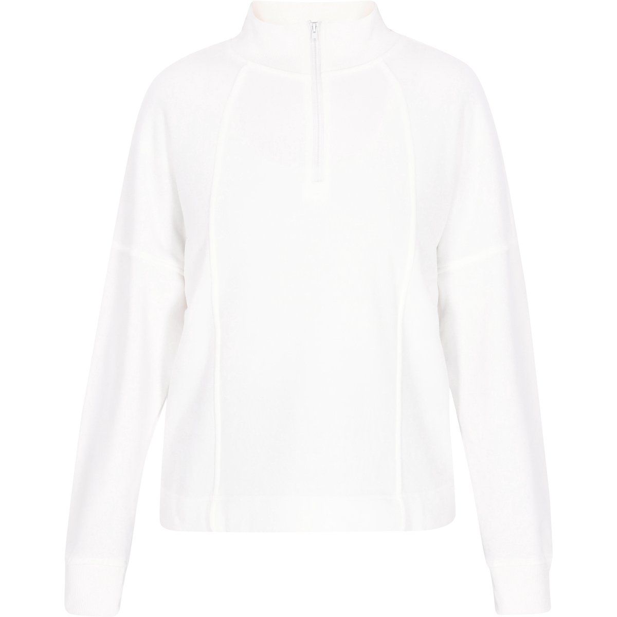 Minimalistisches Sweatshirt mit halbem Reißverschluss