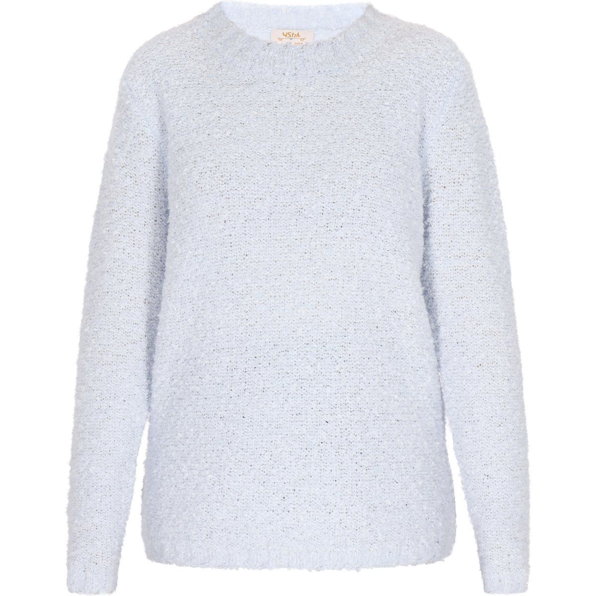 Strukturierter Flauschiger Rundhals-Pullover