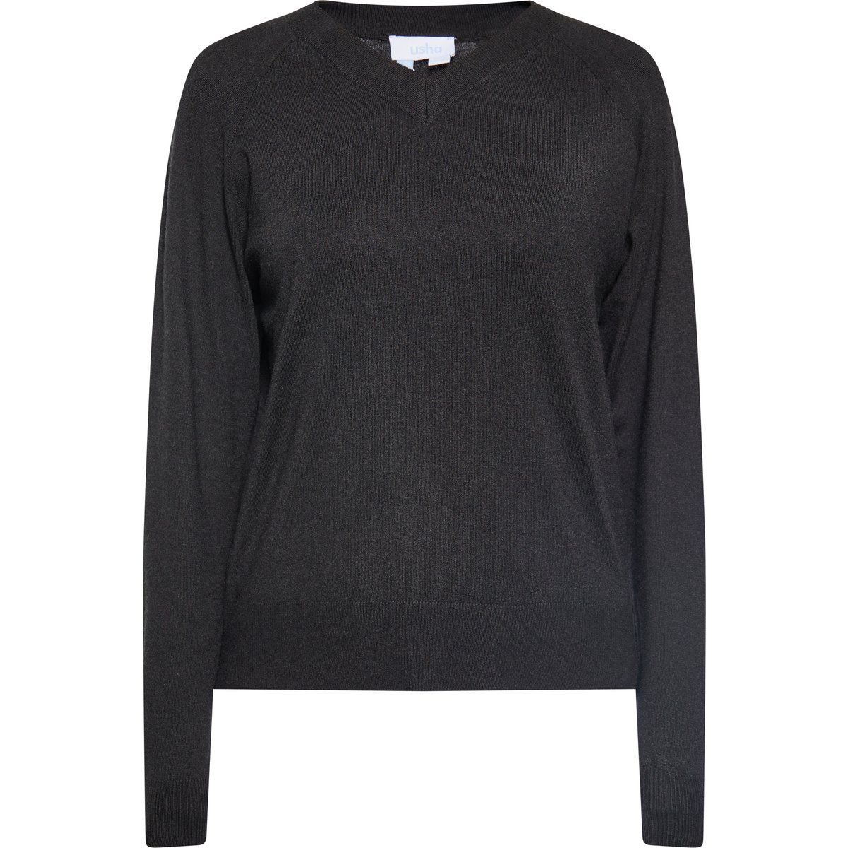 Klassischer V-Ausschnitt Strickpullover