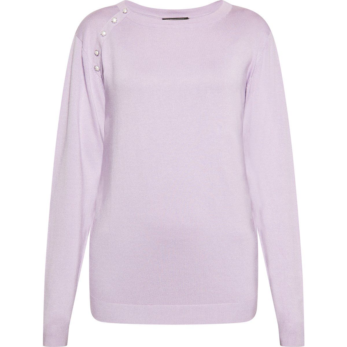 Feinstrickpullover mit Schulterknöpfen