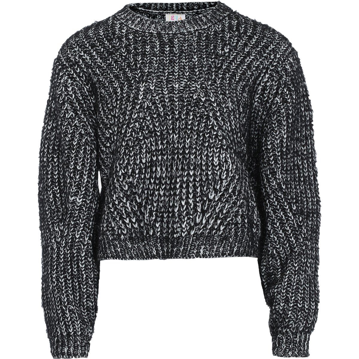 Grober Melierter Kurzpullover