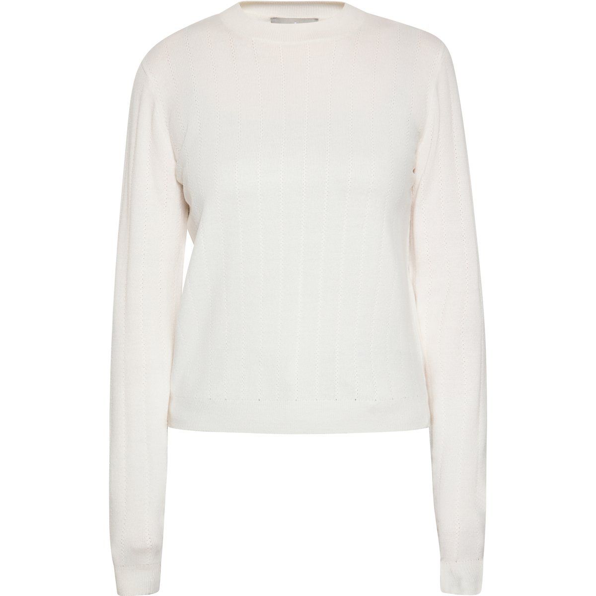 Strukturierter Strickpullover mit Rundhalsausschnitt