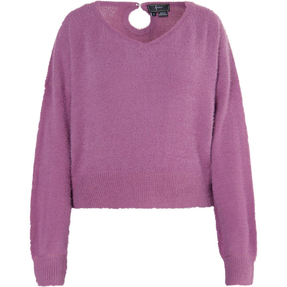 Weicher Strickpullover mit Rückenausschnitt