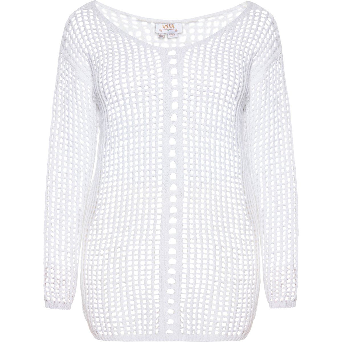 Lockerer Perforierter Ajour-Pullover