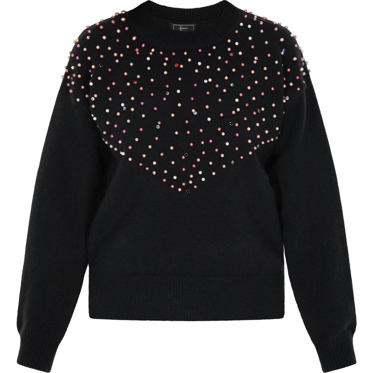 Pullover mit Herz-Perlenmuster