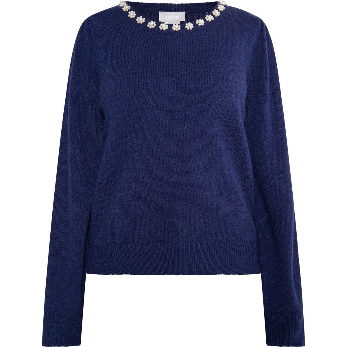 Eleganter Pullover mit Perlenverzierung