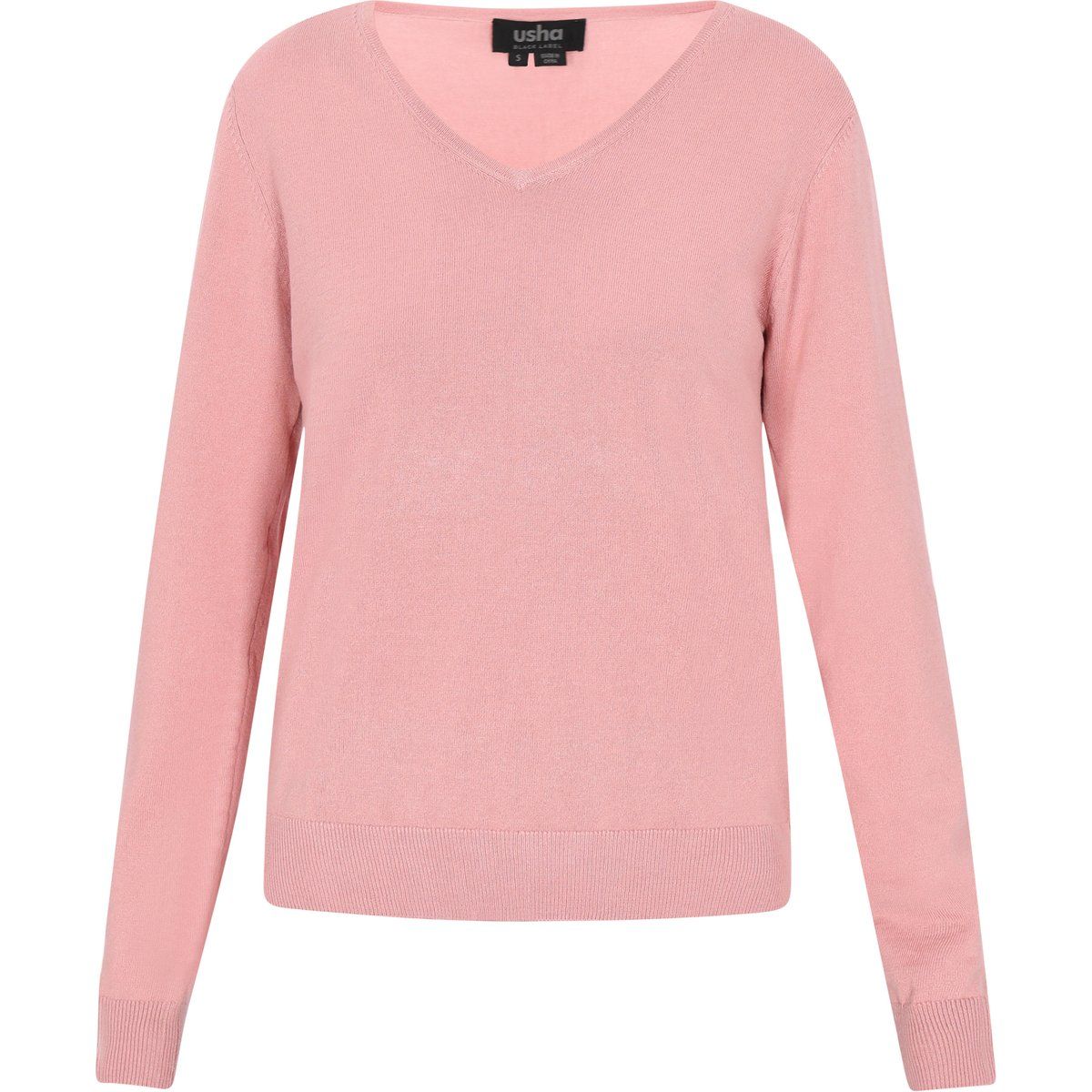 Leichter V-Ausschnitt Feinstrickpullover