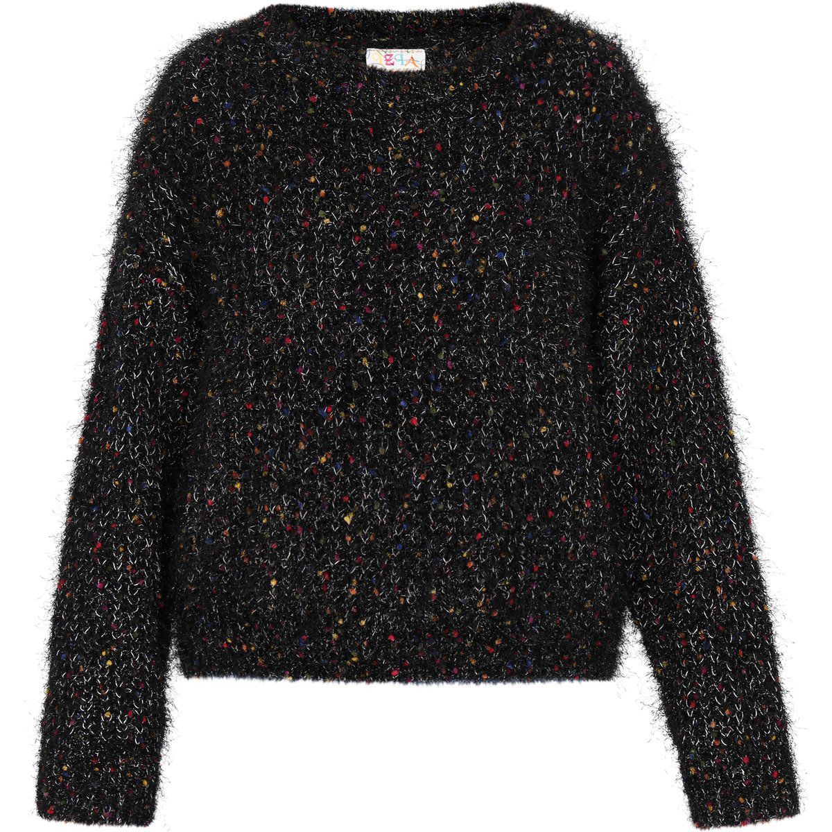 Flauschiger übergroßer Strickpullover mit Noppen