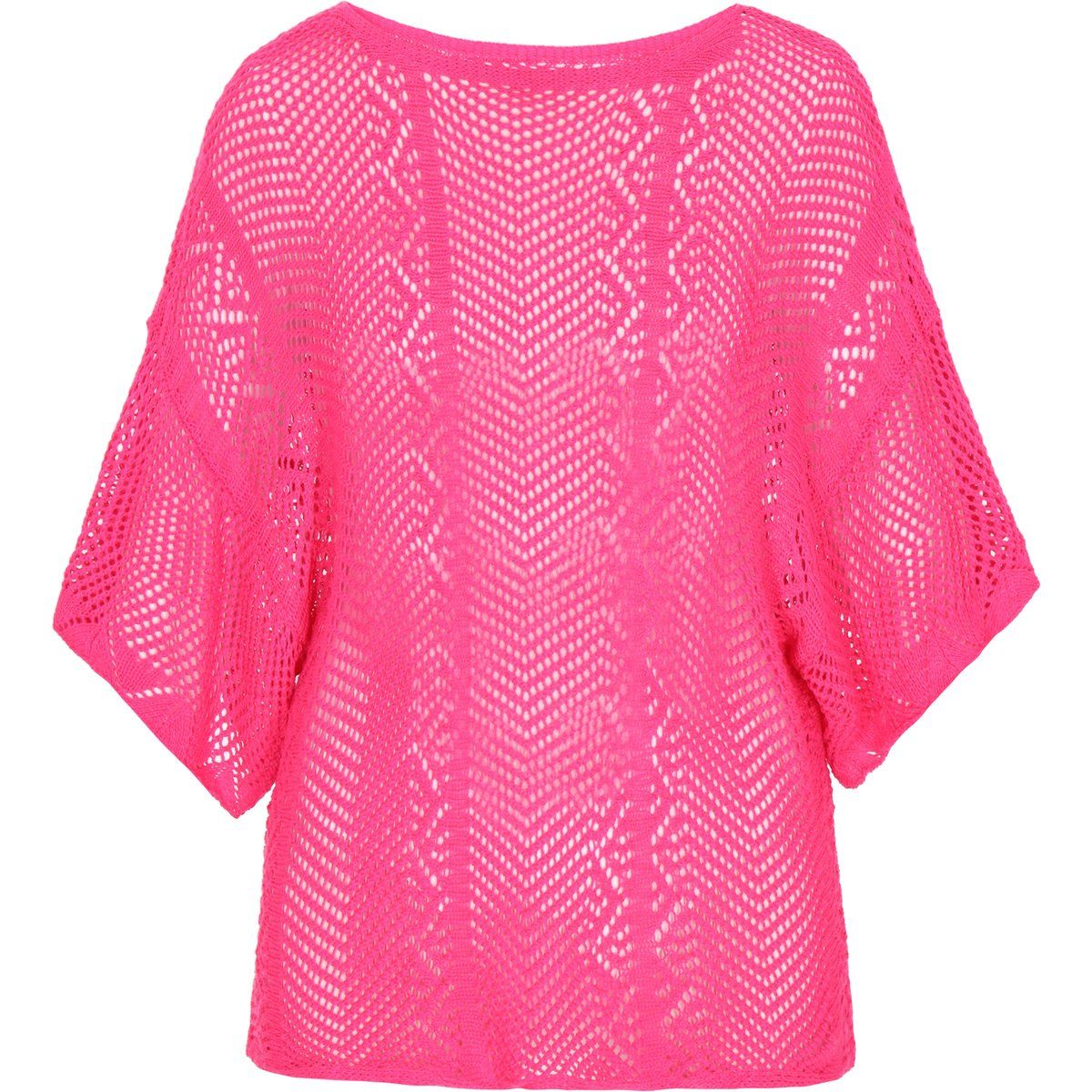 Ajour-Strickpullover mit U-Boot-Ausschnitt