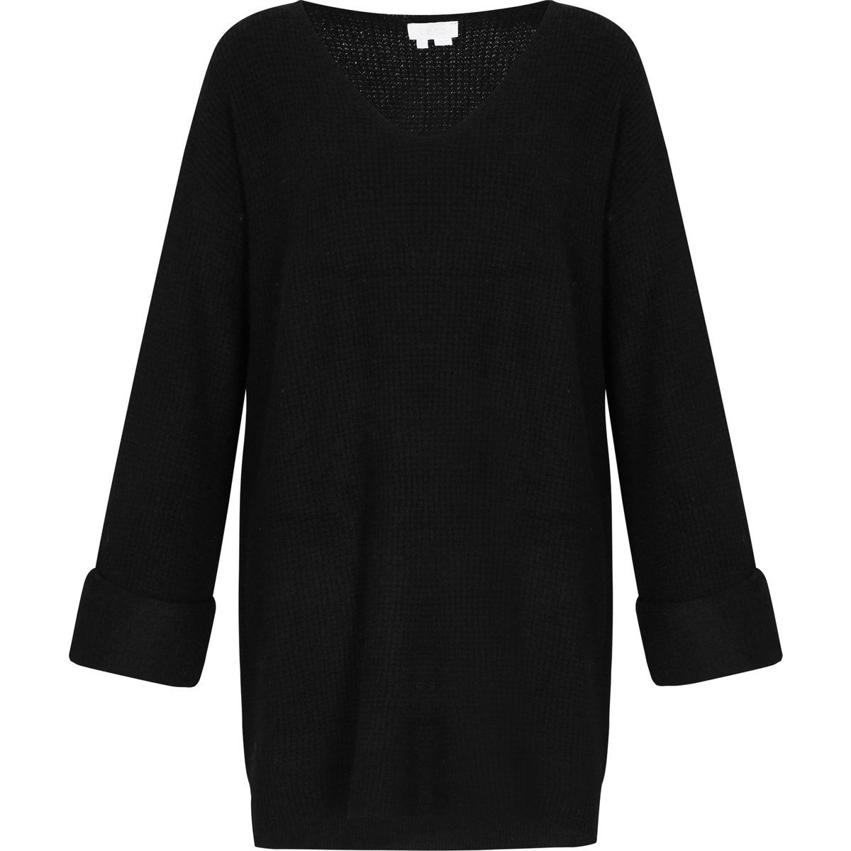 Lockerer V-Ausschnitt-Strickpullover