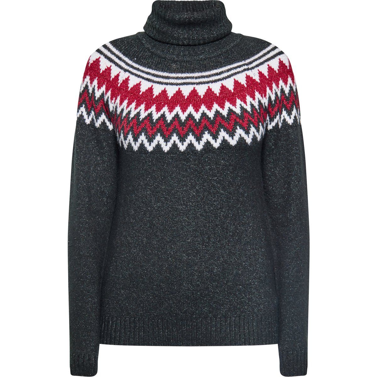 Rollkragenpullover mit Norwegermuster