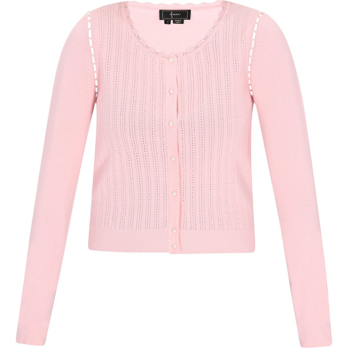 Rippstrick-Cardigan mit Cut-Outs