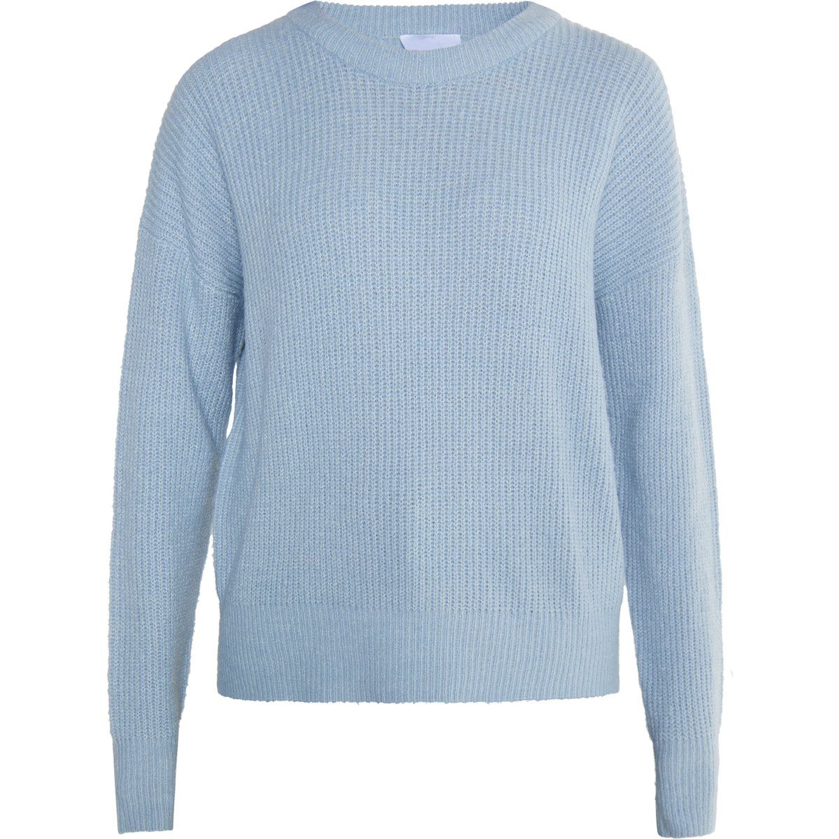 Minimalistischer Rippstrick-Pullover mit Rundhals
