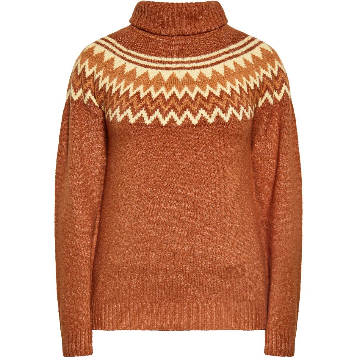 Rollkragenpullover mit Fair-Isle-Muster