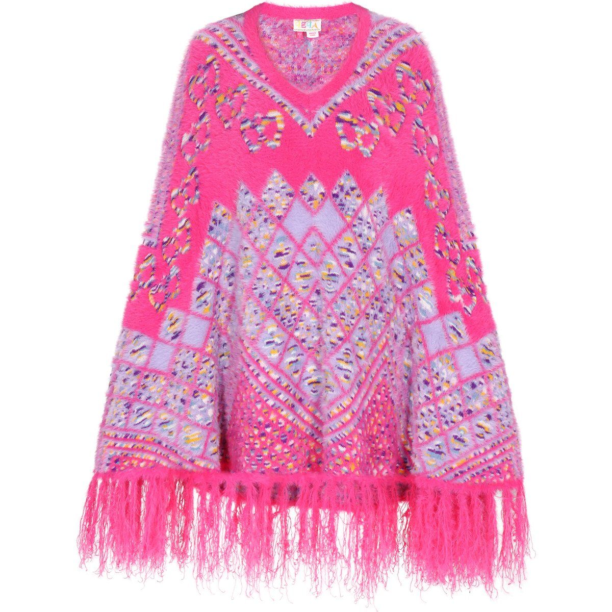Boho Poncho mit Aztekischem Muster