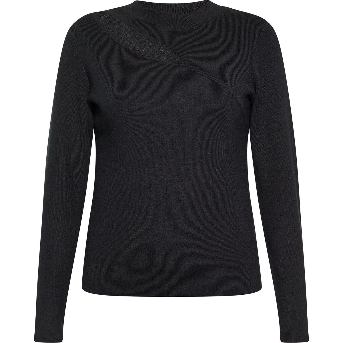 Rippstrick-Oberteil mit Cut-Out-Detail