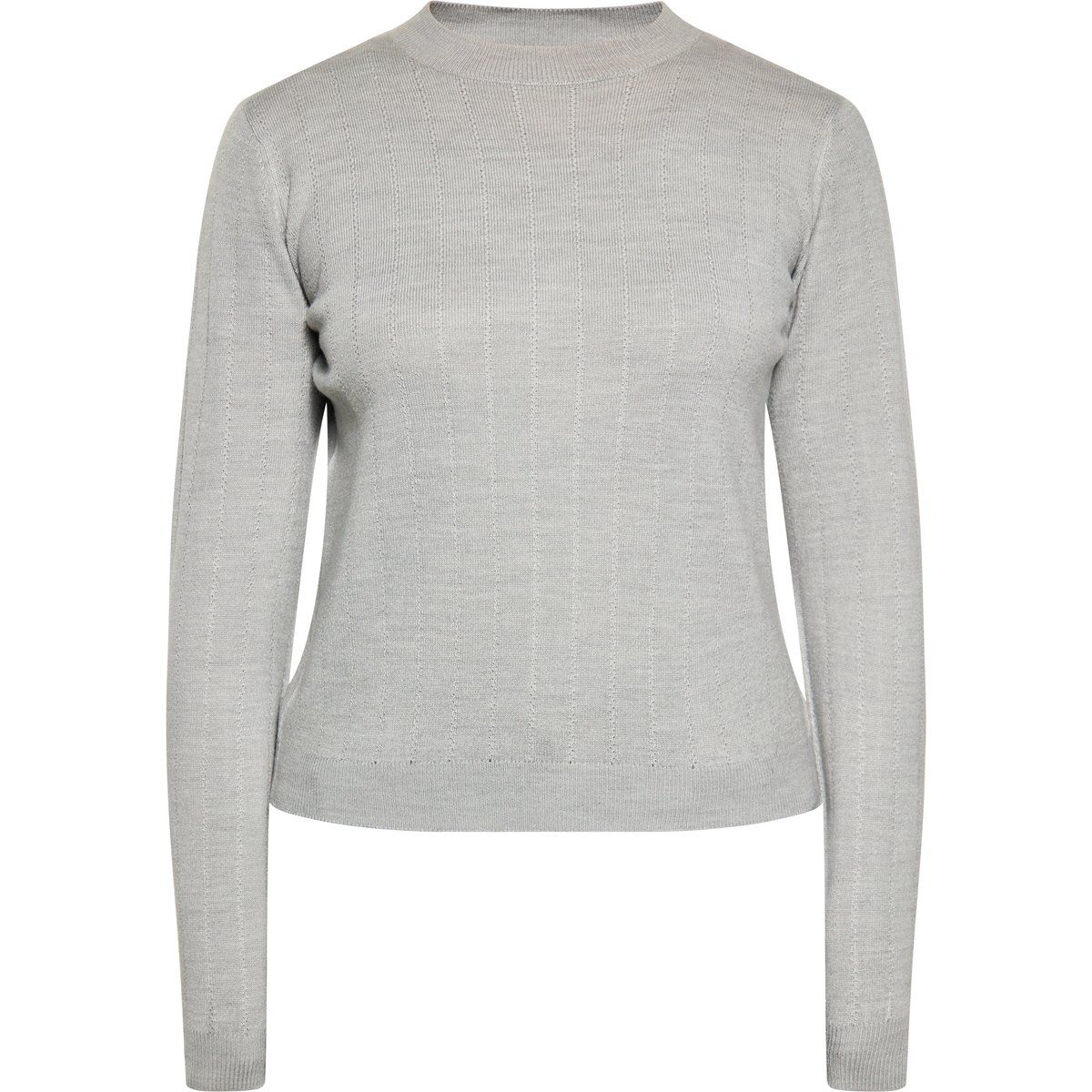 Strukturierter Melange-Strickpullover