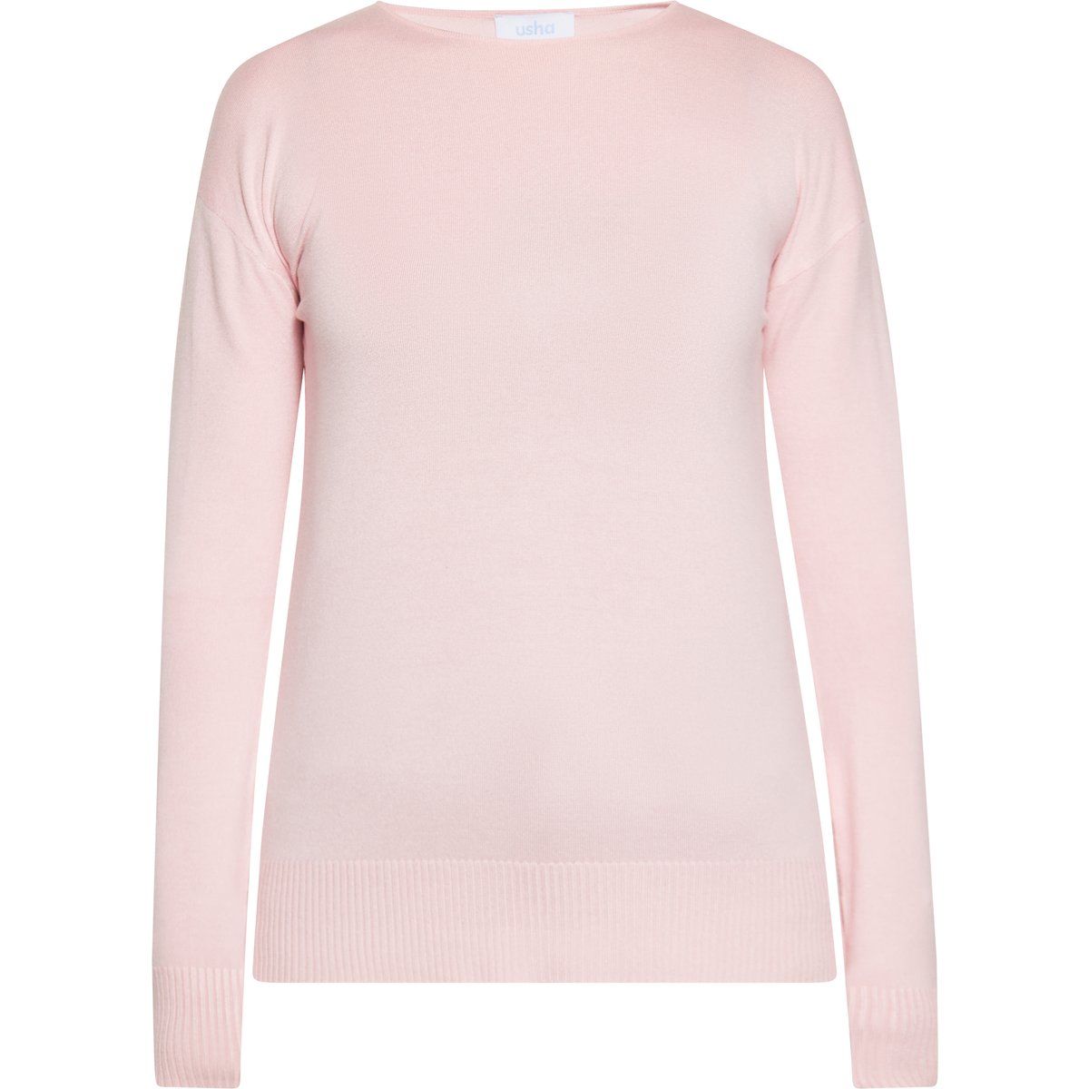 Klassischer Feinstrickpullover mit U-Boot-Ausschnitt