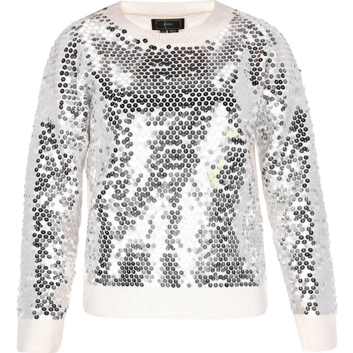 Strickpullover mit Pailletten-Farbverlauf