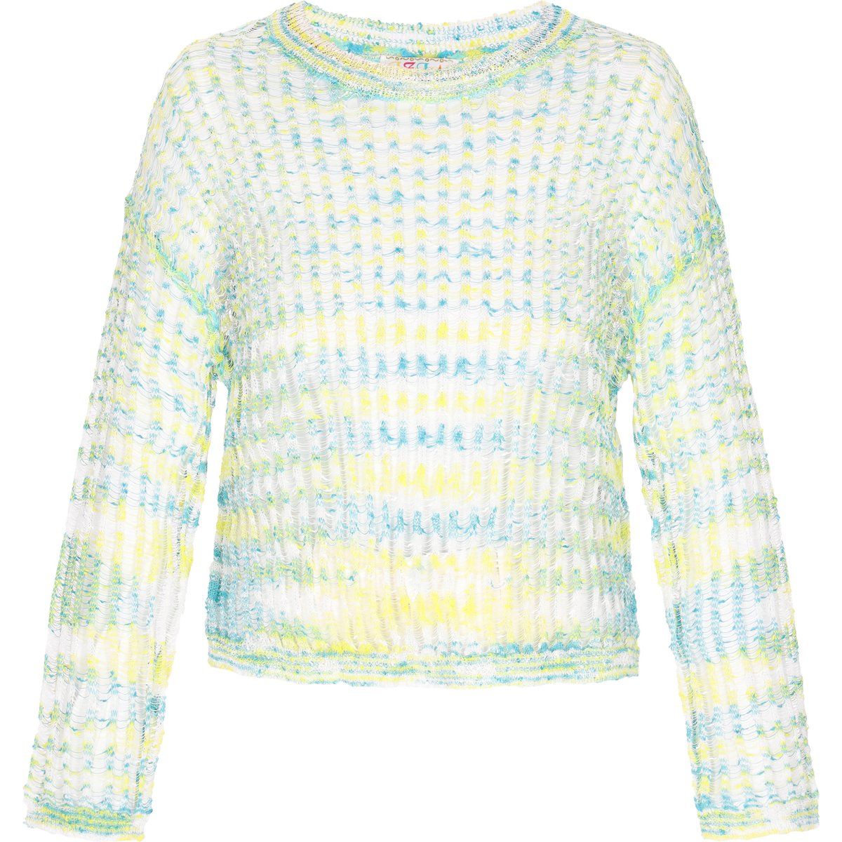 Kurz geschnittener Boho-Strickpullover