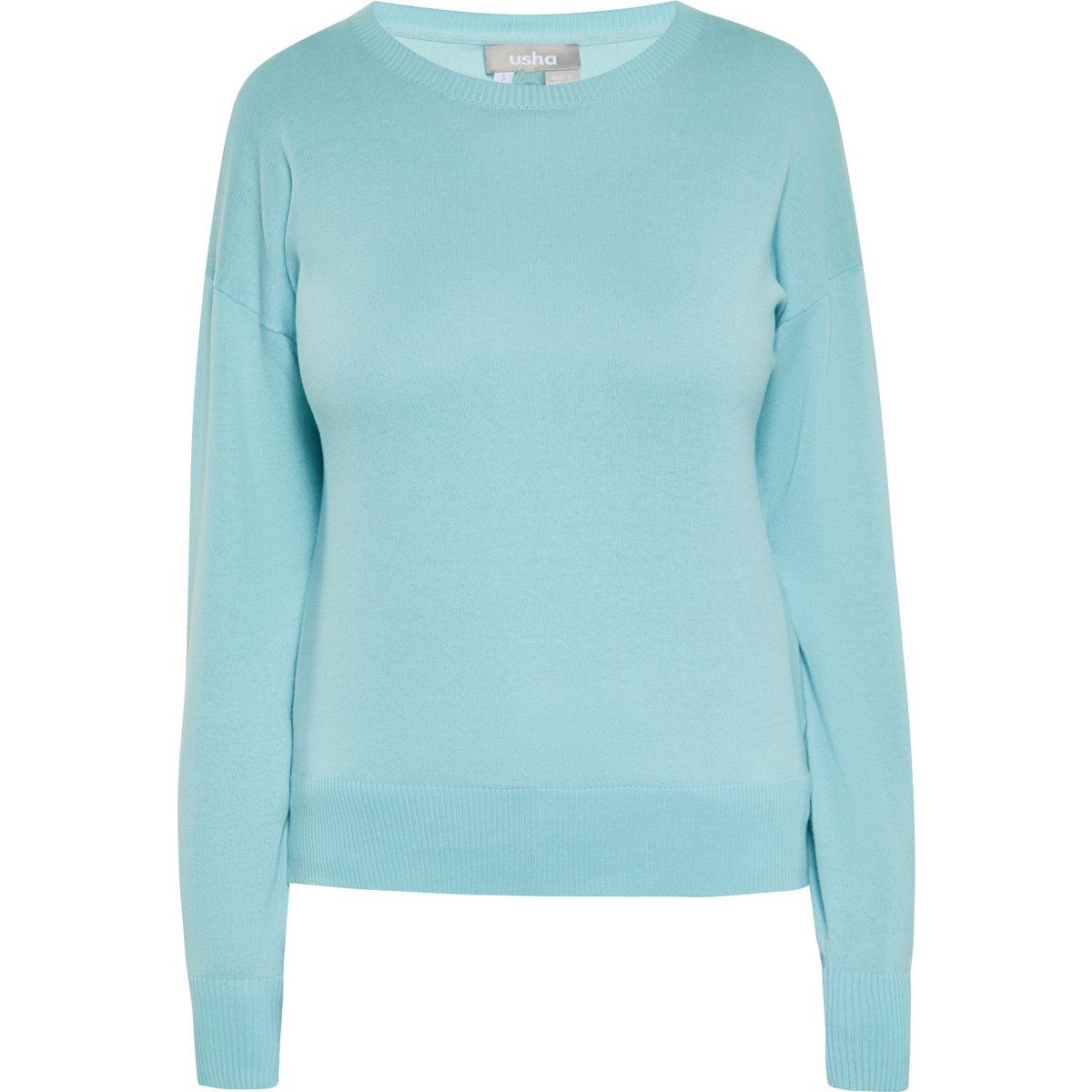 Klassischer Feinstrick-Pullover mit Rundhalsausschnitt