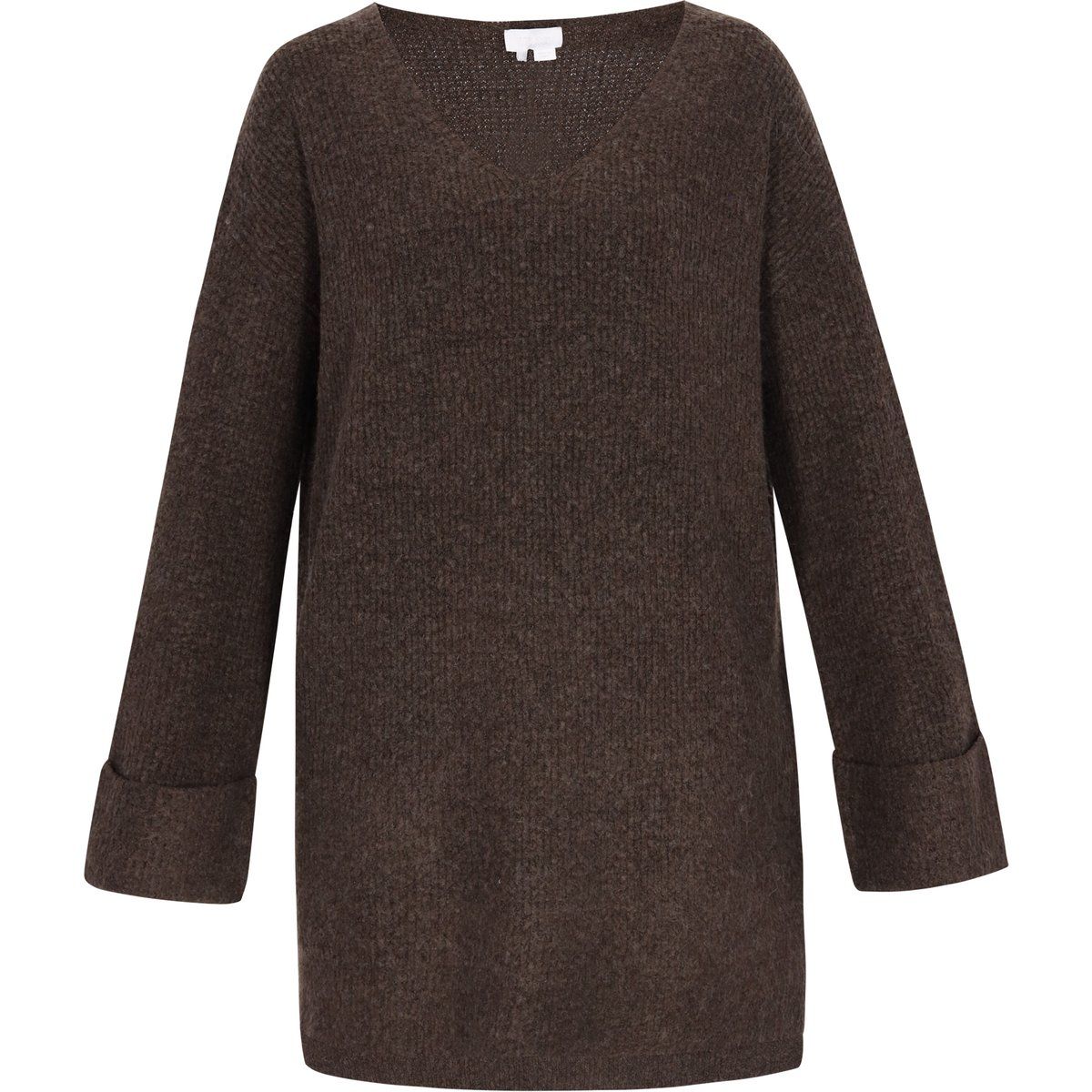 Lockerer Strickpullover mit V-Ausschnitt