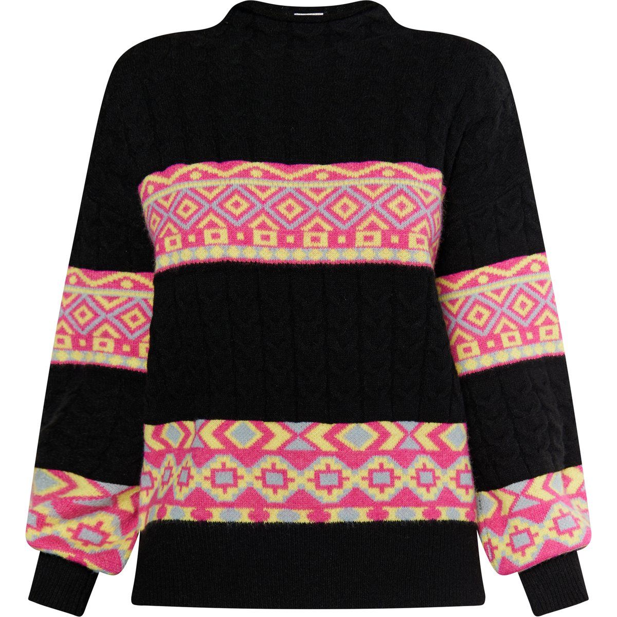 Strickpullover mit Ethno-Muster