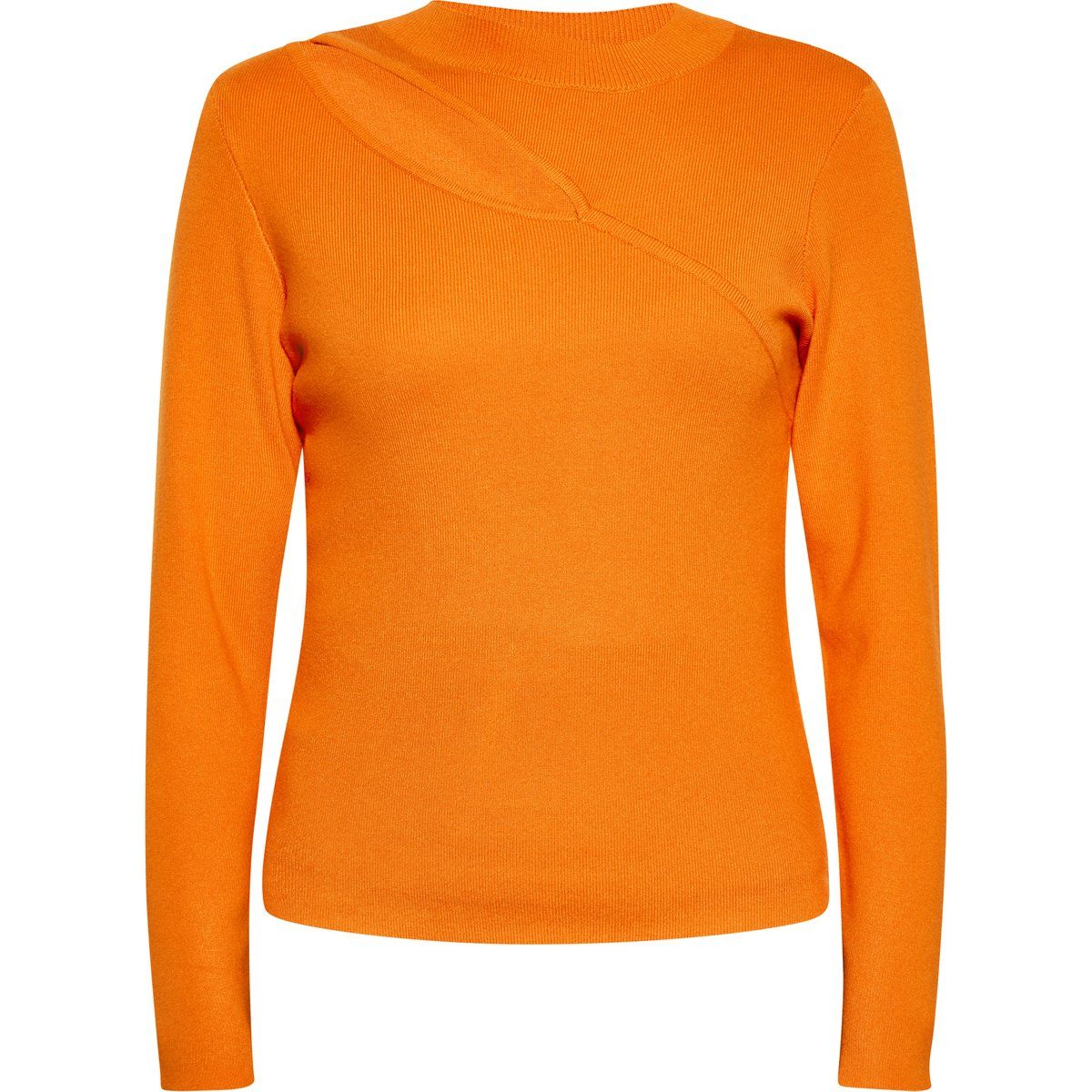 Schickes Rippstrick-Oberteil mit Cut-out