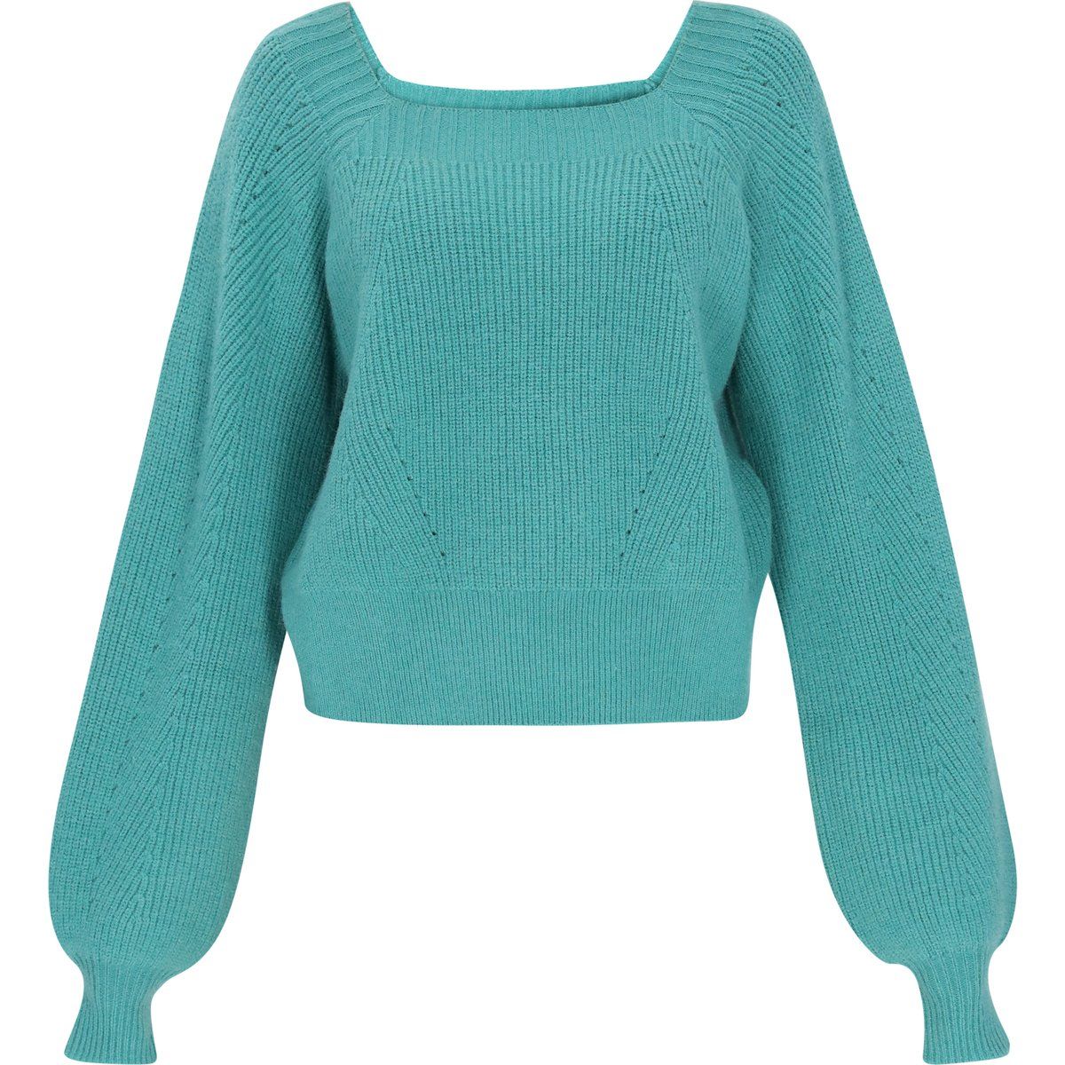 Strickpullover mit quadratischem Ausschnitt