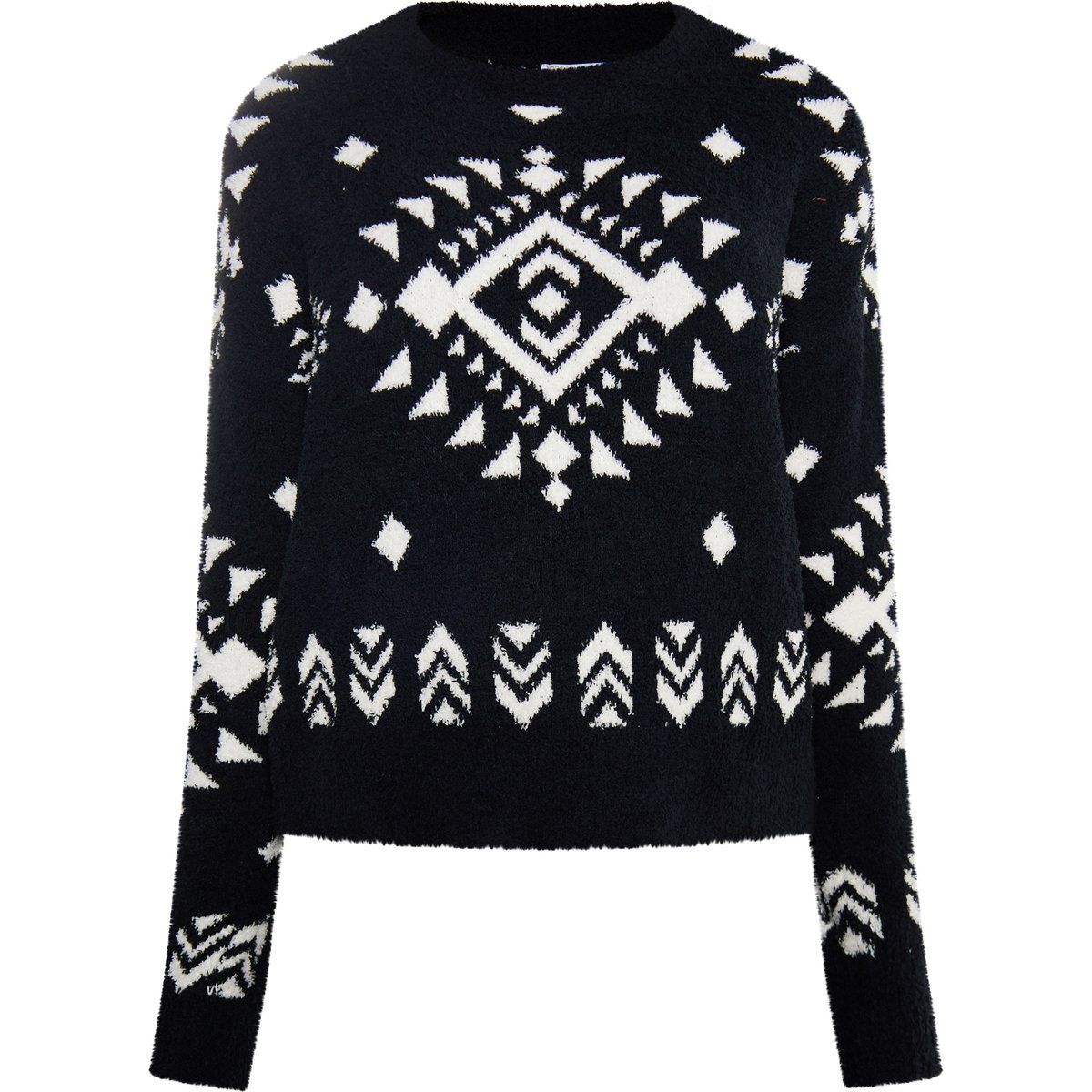 Kuscheliger Pullover mit Ethno-Muster