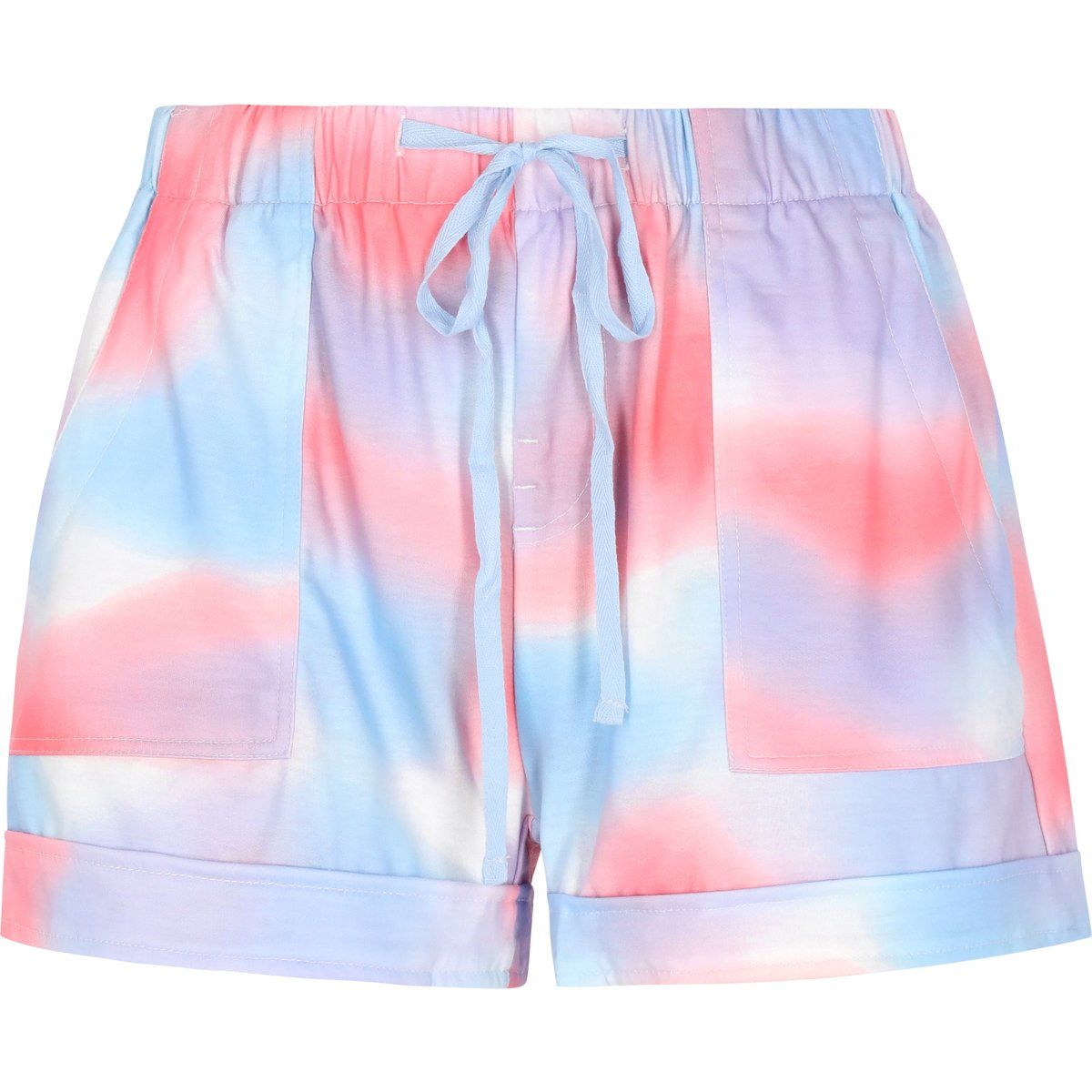 Freizeit-Strandshorts mit Batik-Print