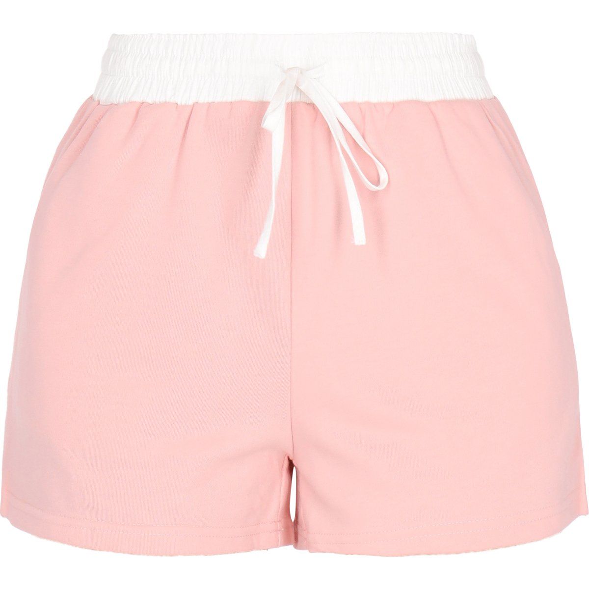 Lässige Strickshorts mit Kontrastbund